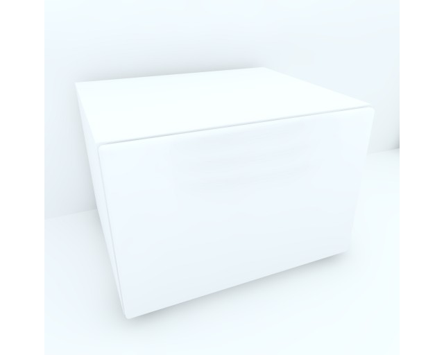 Armonia Comoda alba cu o usa cu sistem push front MDF Alb Lucios